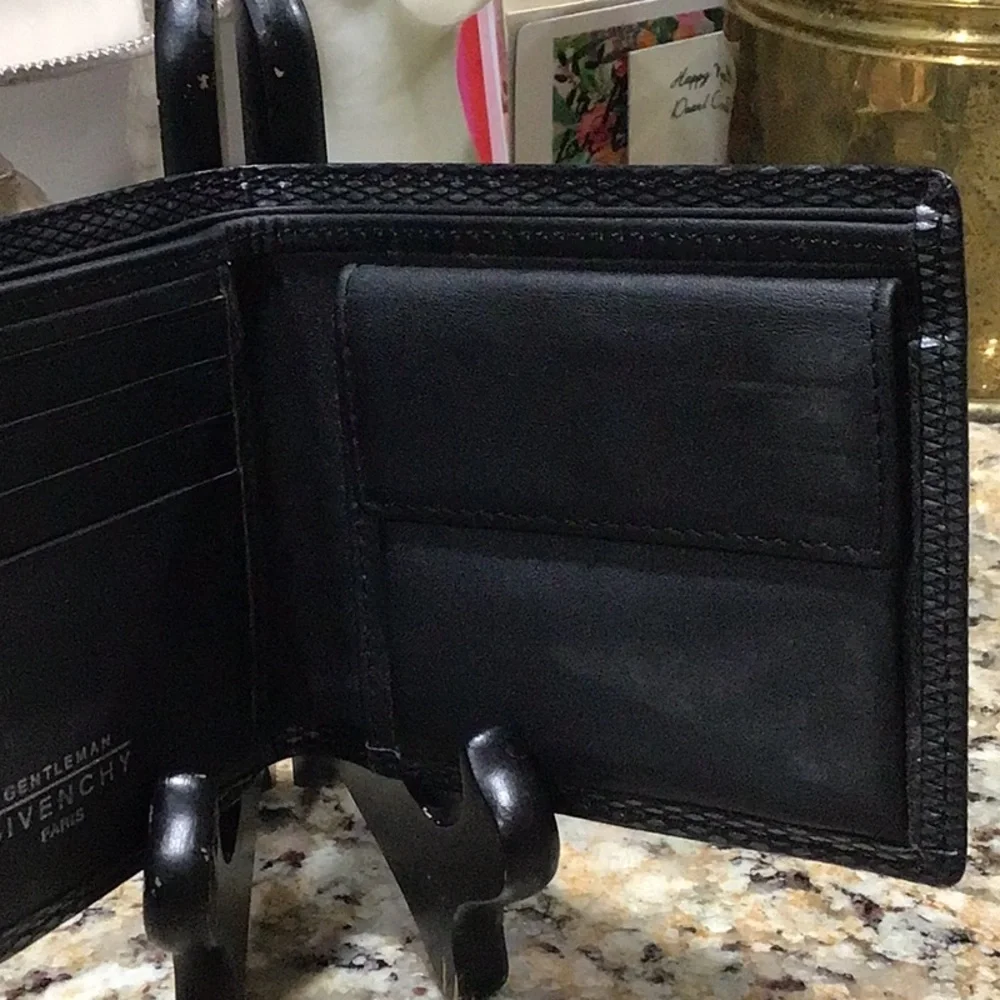 Givenchy Men’s Black Leather Bifold Wallet